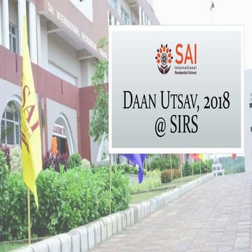 Daan Utsav, 2018 | Best Boarding School in India | SAI International School i...