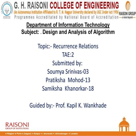 recurence solutions | PPT