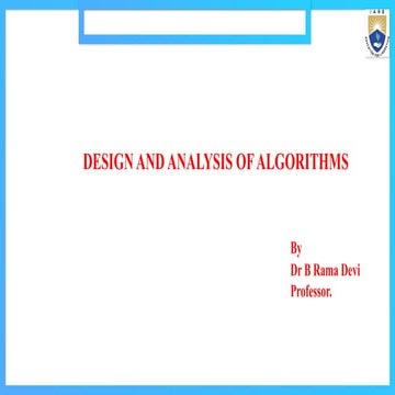 DAA INTRO.pdf of design analysis algorithms | PDF