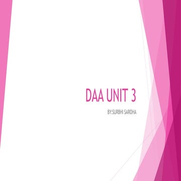 DAA UNIT 3 | PPTX | Programming Languages | Computing