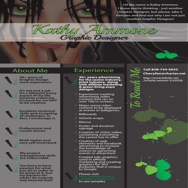 Kathy Ammons Resume infographic
