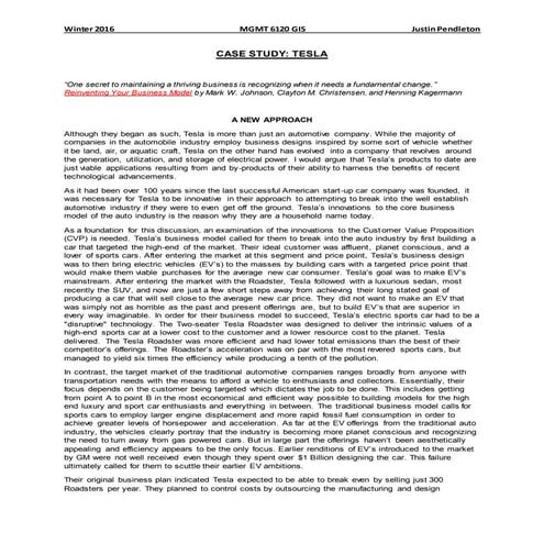 Tesla Case Study