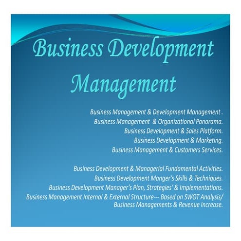 Business Development Management 