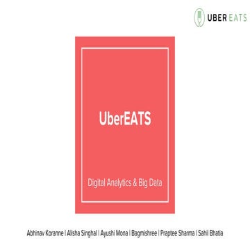 Uber Eats - Digital Metrics
