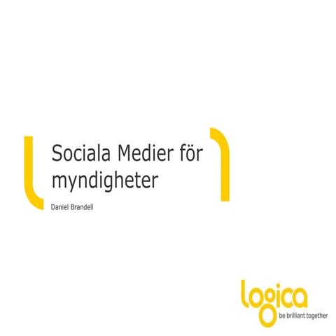 Sociala medier för myndigheter