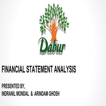 Financial Statement Analysis of Dabur India Limited 