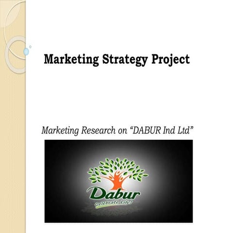 Marketing strategy & Product Strategy for DABUR
