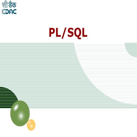 PL/SQL Introduction and Concepts