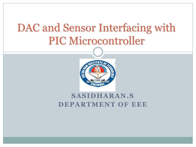 DAC and sensor interfacing with PIC
