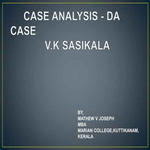 DA case sasikala case