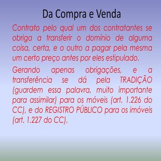 Da compra e venda