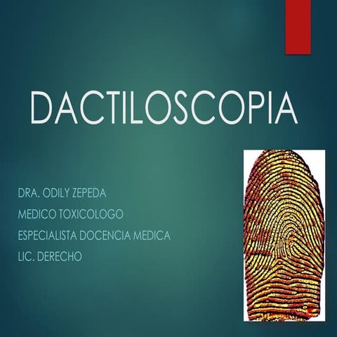 Lofoscopía y documentación forense | PPTX