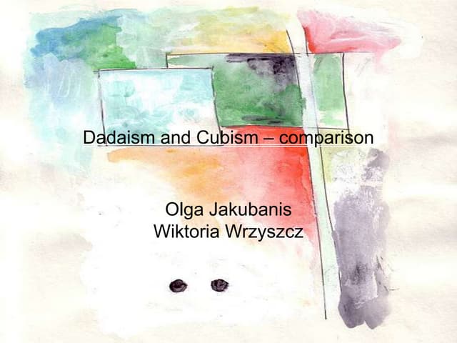 Dadaism-cubism comparison