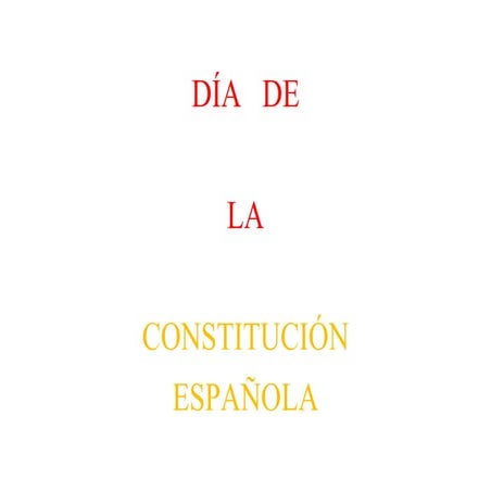 Día   de  la constitución