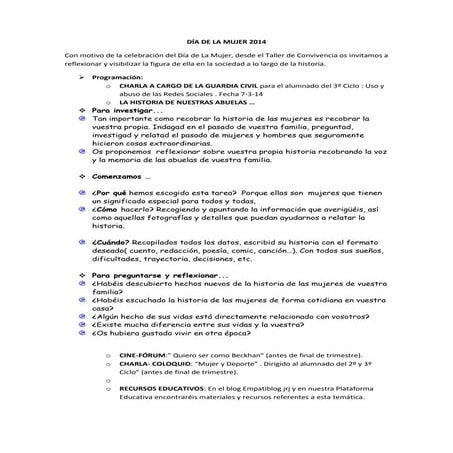 Día de la mujer 2014