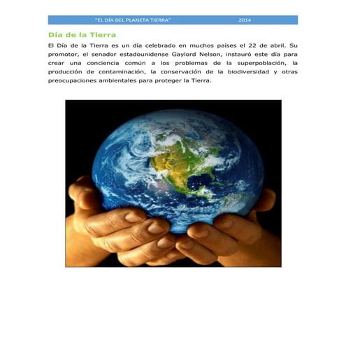 Día del planeta Tierra
