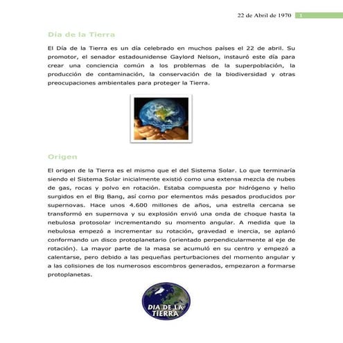 Día de la tierra   llesenia fernandez