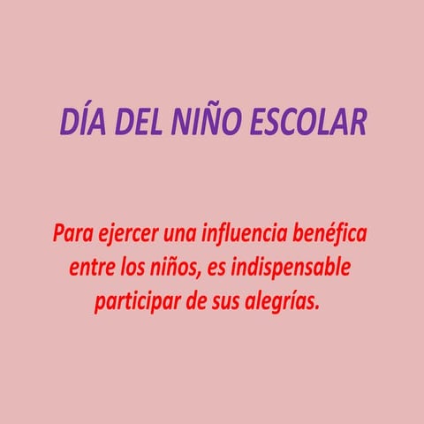 Día del niño escolar