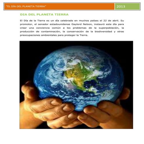 Día del planeta tierra