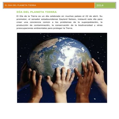 Día del planeta tierra