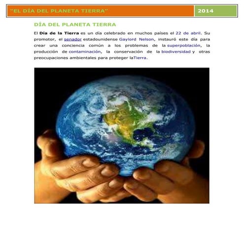 Día del planeta tierra