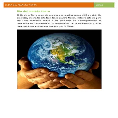 Día del planeta tierra