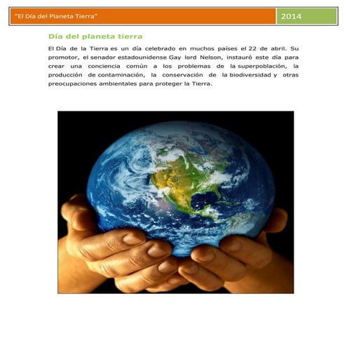 Día del planeta tierra
