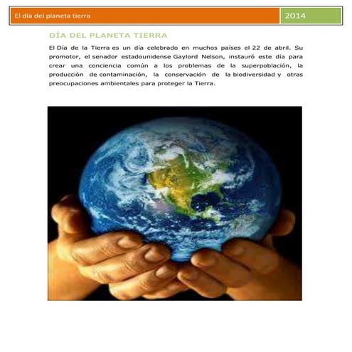 Día del planeta tierra