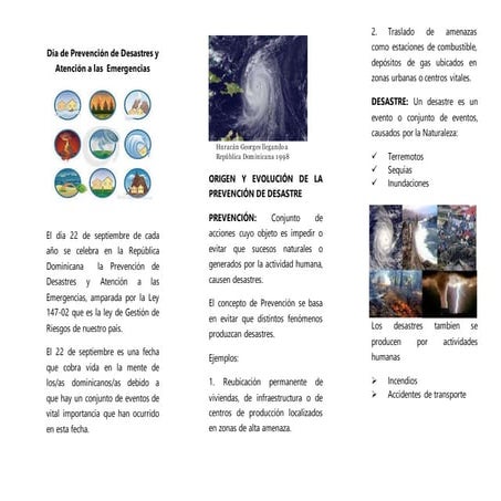 Día de prevención de desastres y atención a las emergencias brouchure ...