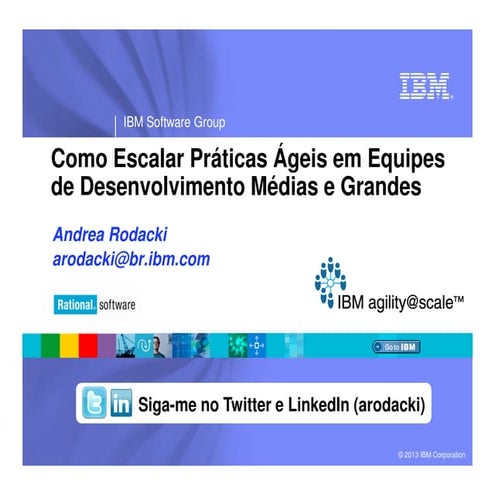“Como Escalar Práticas Ágeis em Equipes de Desenvolvimento Médias e Grandes”