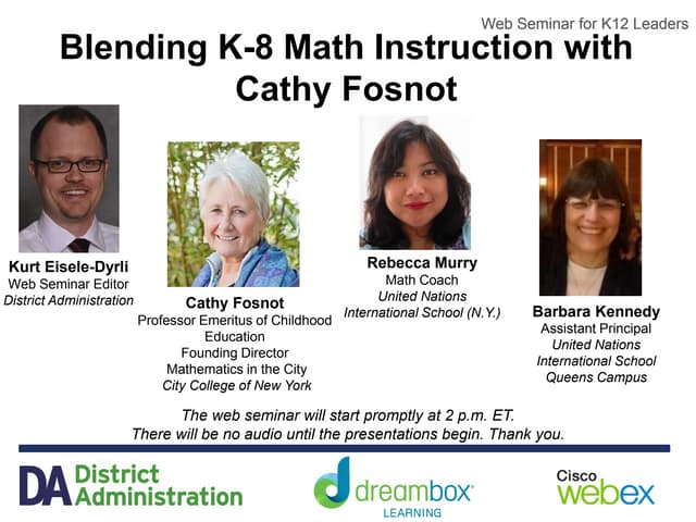 Blended Learning K-8 Math Instruction with Cathy Fosnot