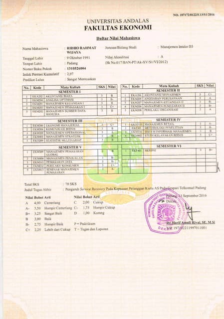 TRANSKIP NILAI | PDF