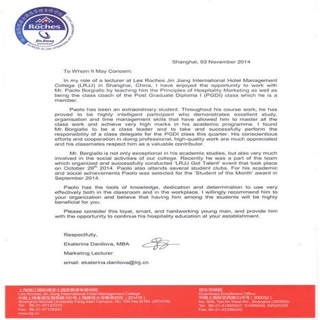 Reference Letter LRJJ | PDF