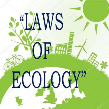 LAWS OF ECOLOGY