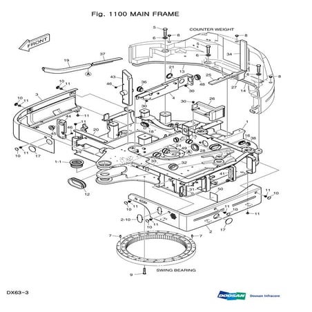 Kit Décalcomanies Vinyle Doosan DX63-3 - Work Means - Personnalisé, Fabrication Italienne - Neuf