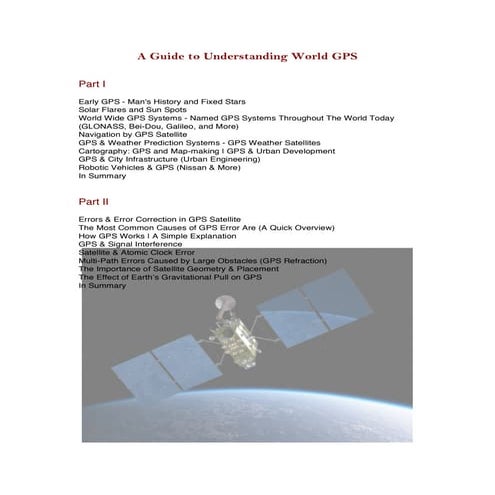 A Guide To Understanding World GPS
