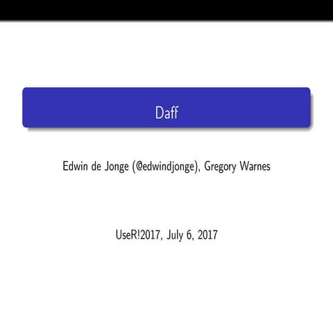 Daff: diff, patch and merge for data.frame