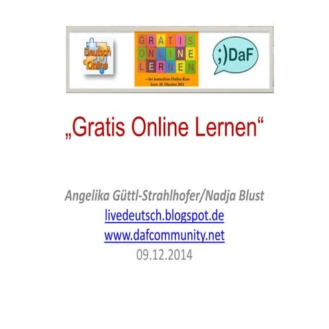 MOOC "Gratis Online Lernen " DaF Lehrer 