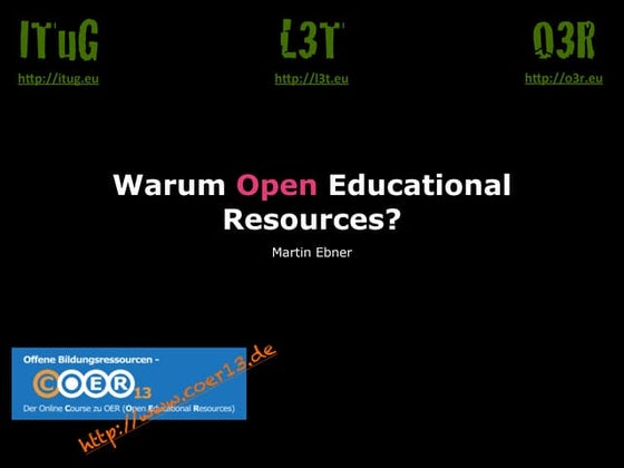 Warum Open Educational Resources?