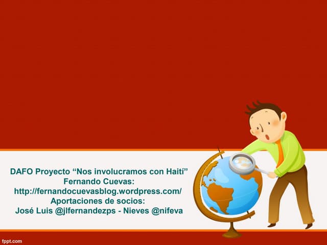 DAFO Proyecto "Nos involucramos con Haití" para #AbpMooc_Intef