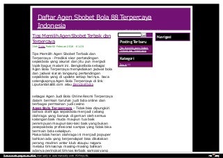 Daftar agen bola 888 online terpercaya 2016