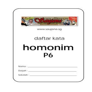 Daftar Homonim P6