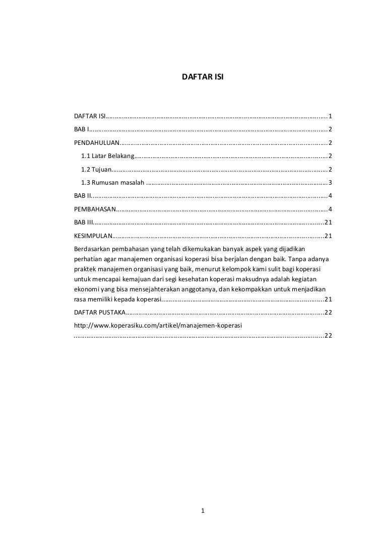 Manajemen Organisasi Koperasi