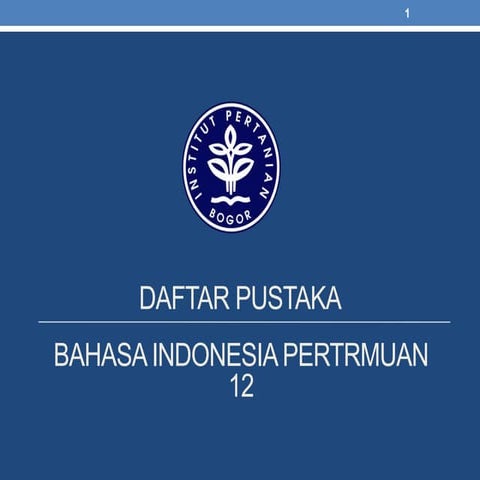 Daftar Pustaka Standar IPB