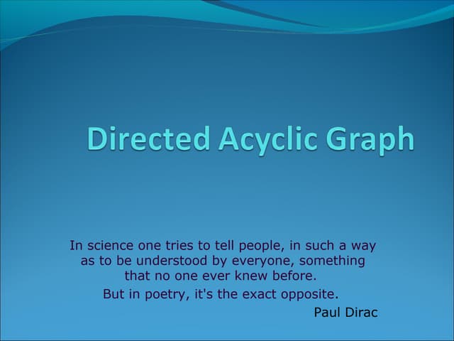 Directed Acyclic Graph 