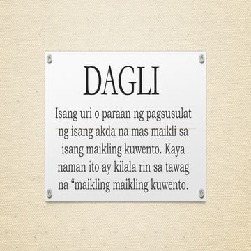 Dagli | PPTX