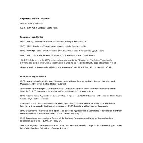 Dagoberto Méndez Obando