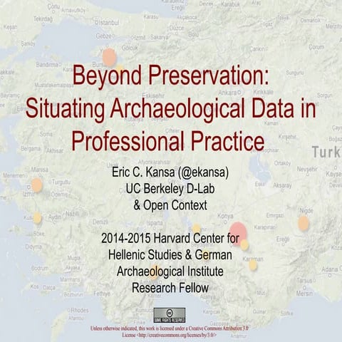 Beyond Preservation: Situating Archaeological Data in Professional Practice