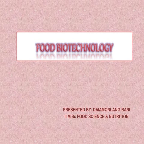 Food Biotechnology- Food flavours