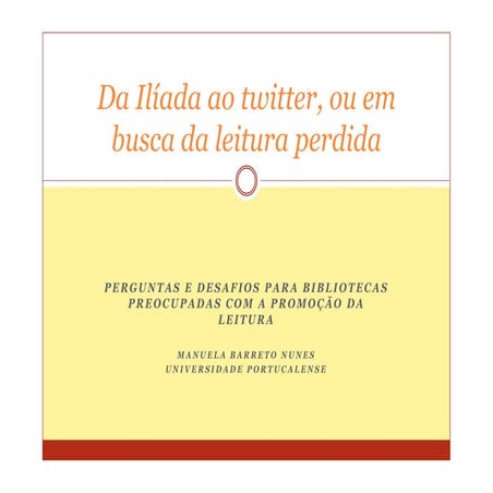 Da ilíada ao twitter évora 2009